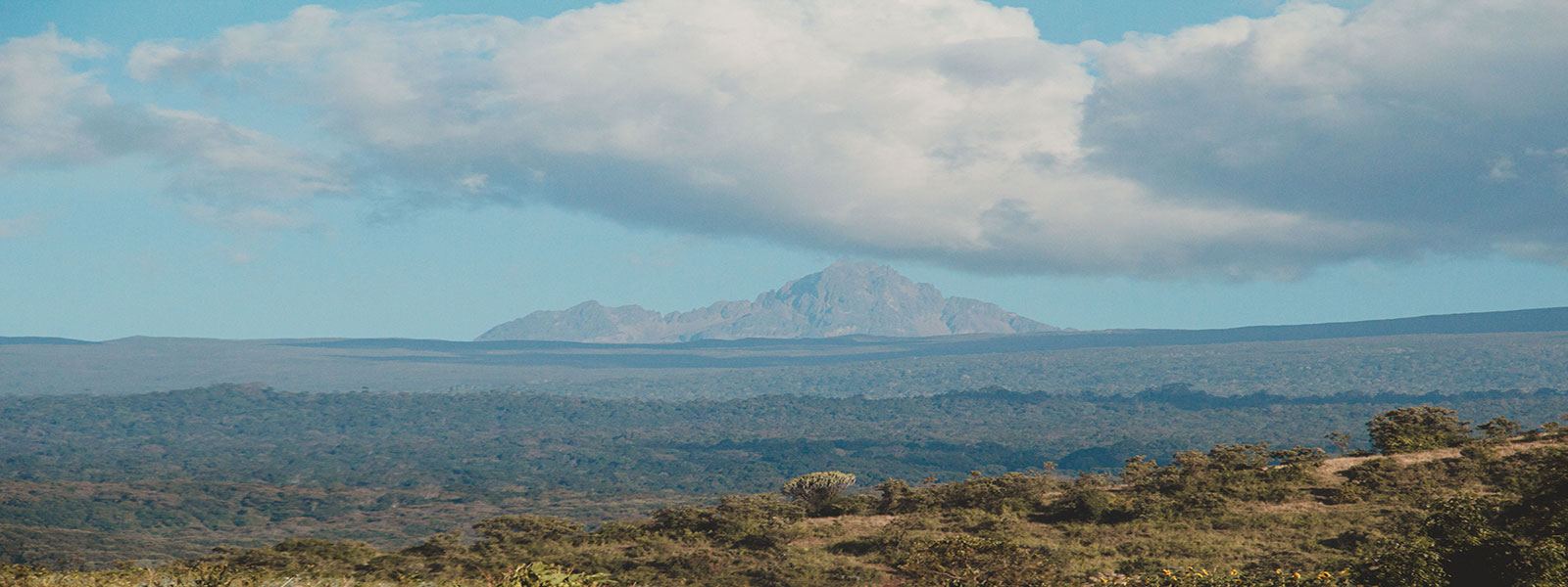 Clouds over the slopes of Mount Kenya National Park